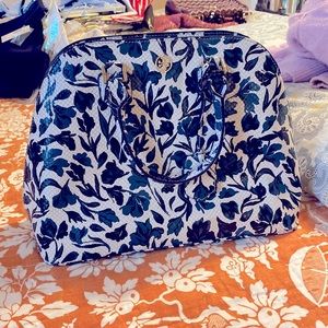 Tory Burch floral printed leather satchel in absolutely beautiful condition!